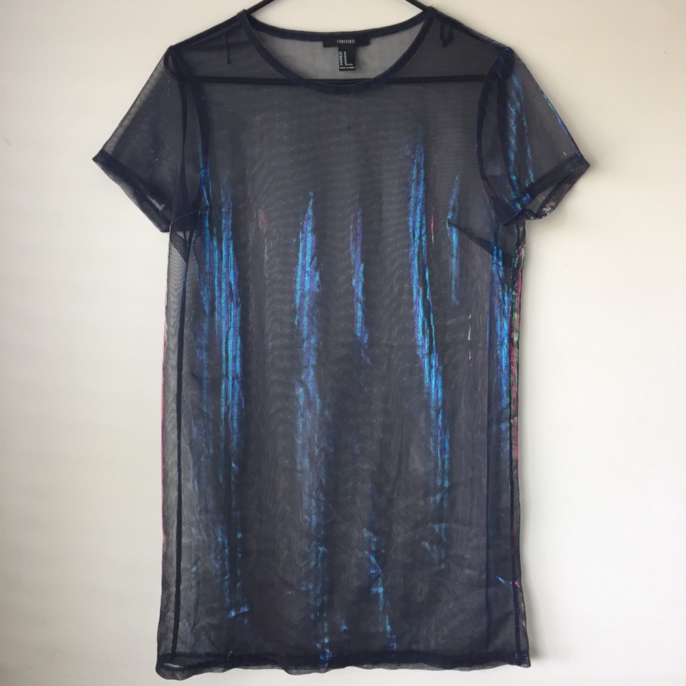 Forever 21 Shimmer Mesh Dress Coverup